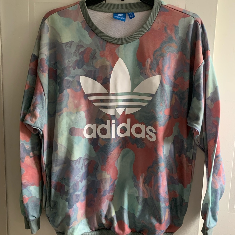 Adidas tie-dye sweater